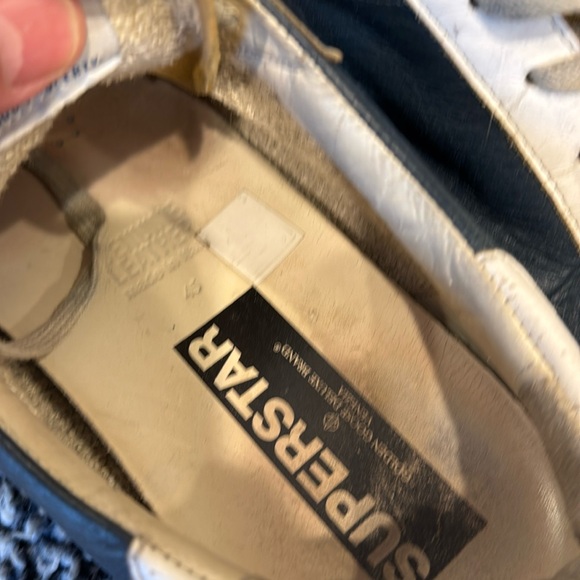 Golden Goose Superstar - leather - blue, tan & white design - have been re-soled - Picture 7 of 12